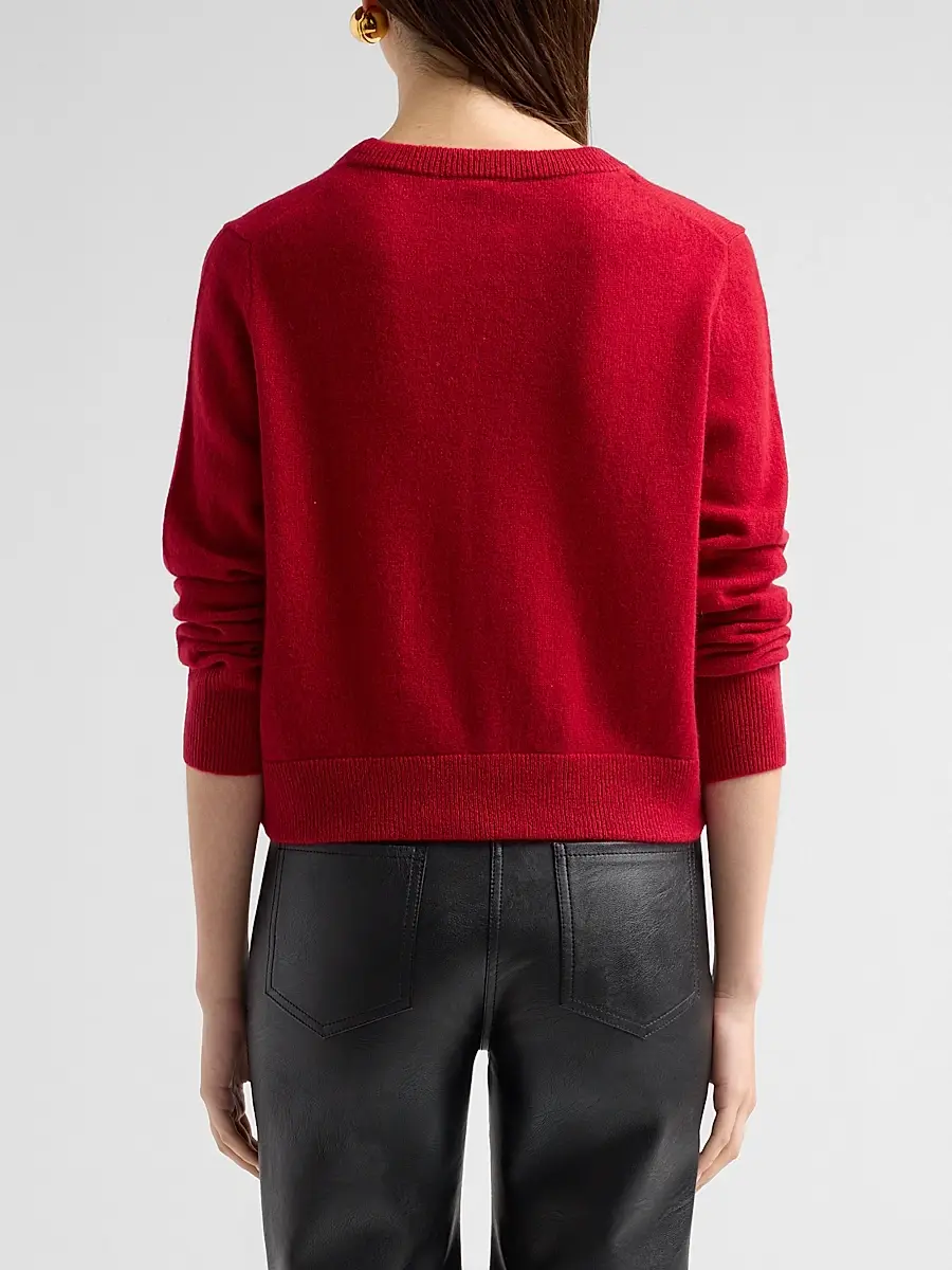 Saks Fifth Avenue Women's V-Neck Cashmere Crop Cardigan | Thumbnail 3 Saks Fifth Avenue Women's V-Neck Cashmere Crop Cardigan | Thumbnail 3