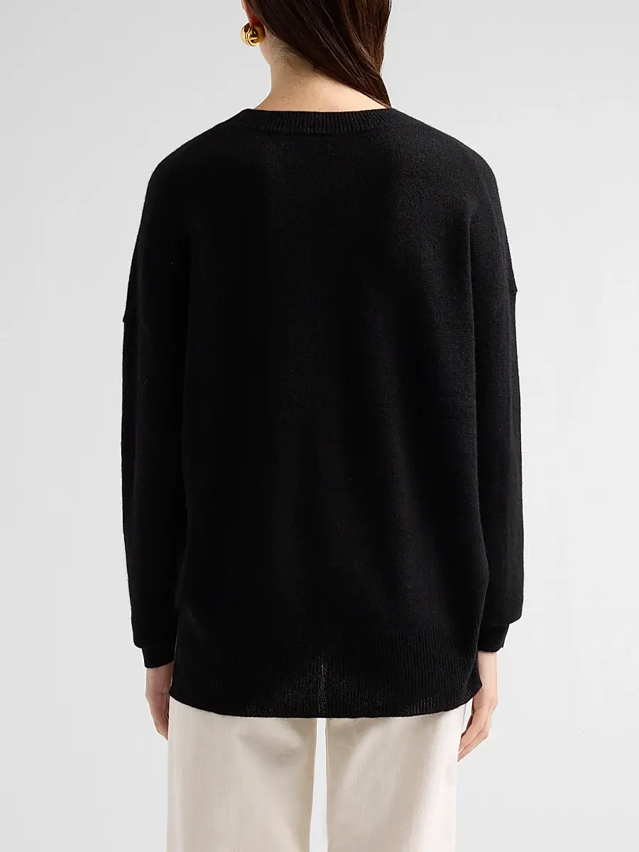 Saks Fifth Avenue Women's Oversized Cashmere Raw-Vent Sweater | Thumbnail 3 Saks Fifth Avenue Women's Oversized Cashmere Raw-Vent Sweater | Thumbnail 3