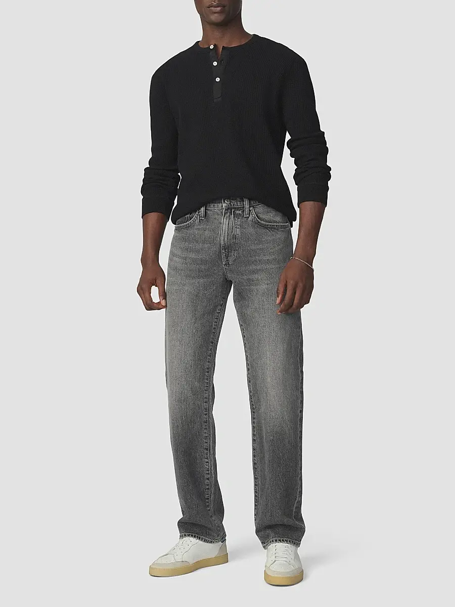 Joe's Jeans Men's Waffle-Knit Cotton Henley | Thumbnail 2