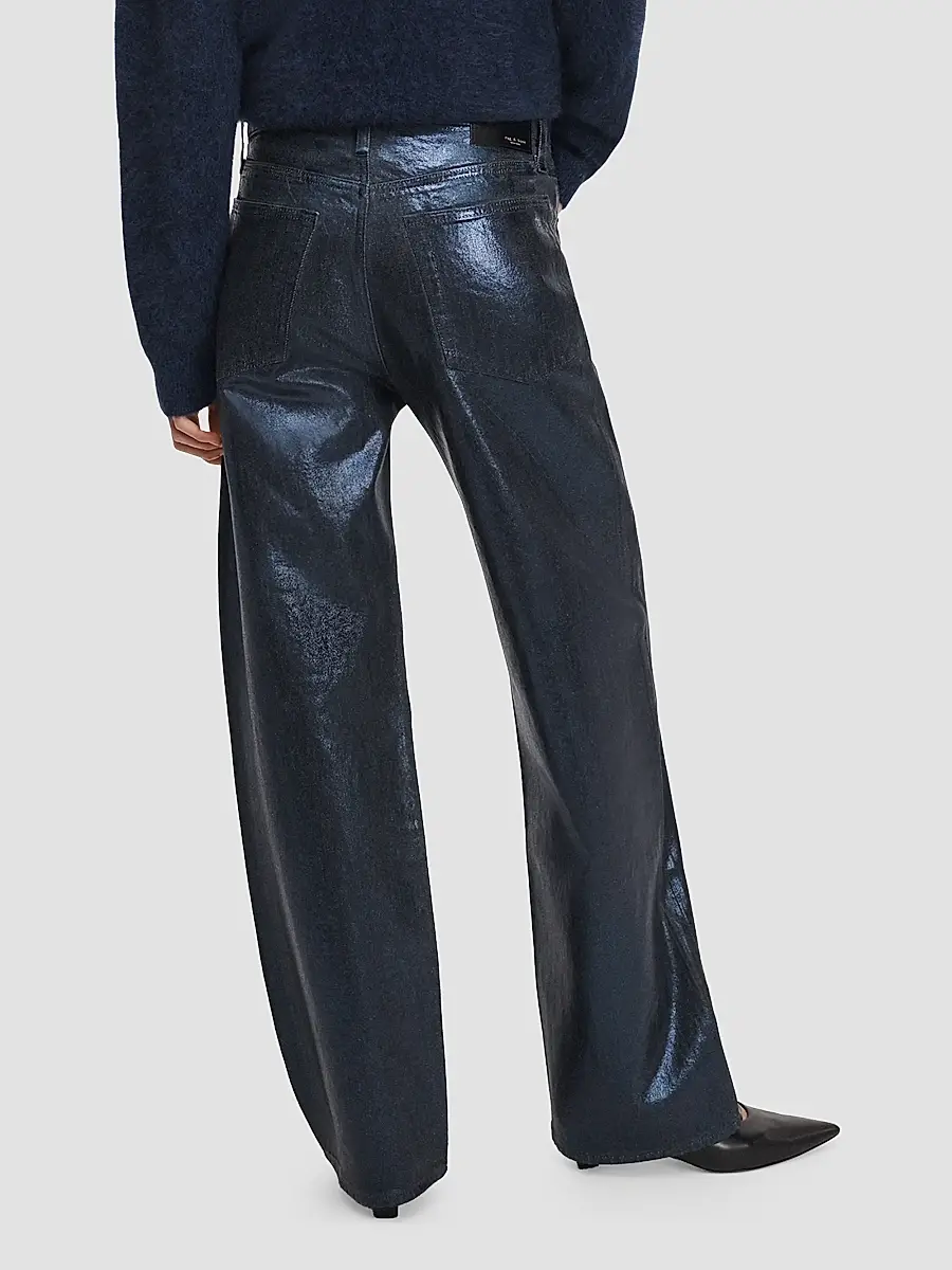 rag & bone Women's Logan Coated Wide-Leg Pants | Thumbnail 3 rag & bone Women's Logan Coated Wide-Leg Pants | Thumbnail 3