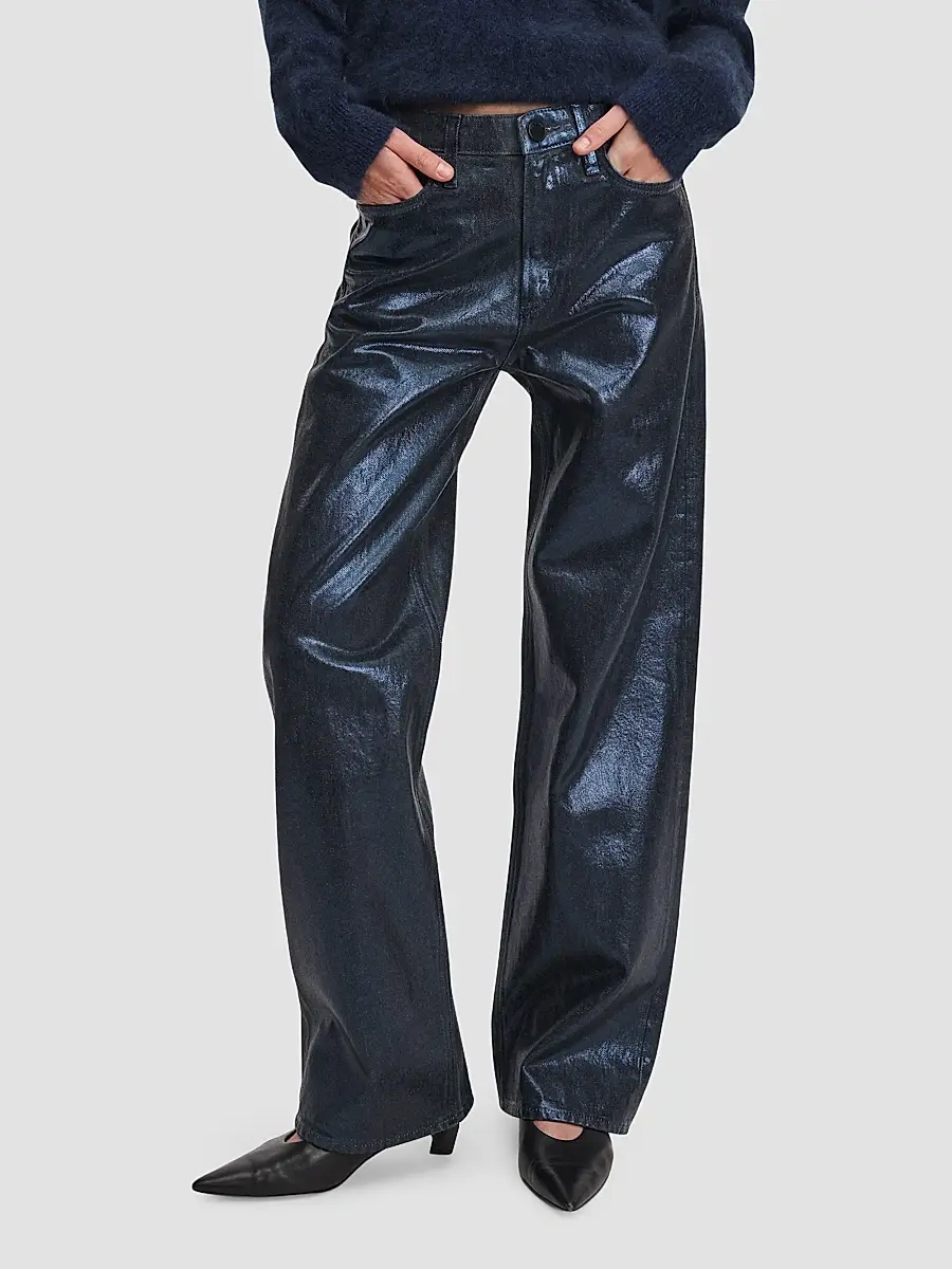 rag & bone Women's Logan Coated Wide-Leg Pants | Thumbnail 4 rag & bone Women's Logan Coated Wide-Leg Pants | Thumbnail 4