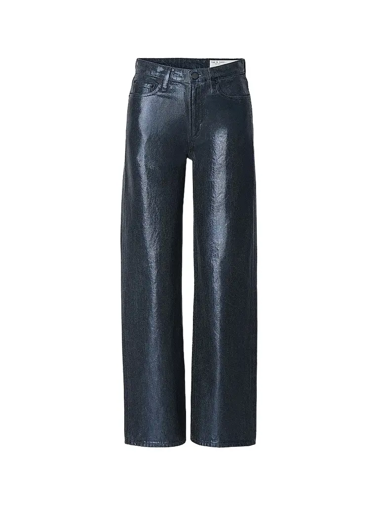 rag & bone Women's Logan Coated Wide-Leg Pants