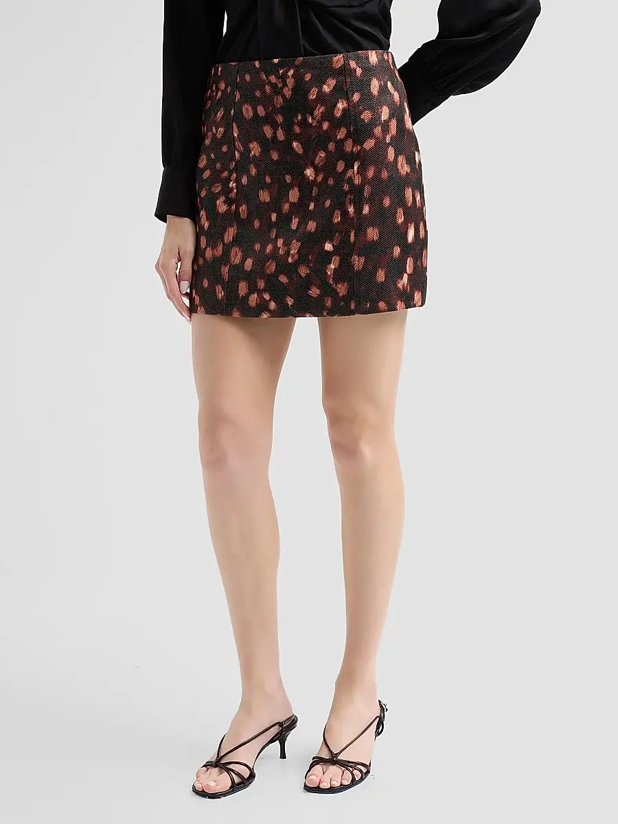 Milly Women's Jaylene Chevron Jacquard Mini Skirt | Thumbnail 4 Milly Women's Jaylene Chevron Jacquard Mini Skirt | Thumbnail 4