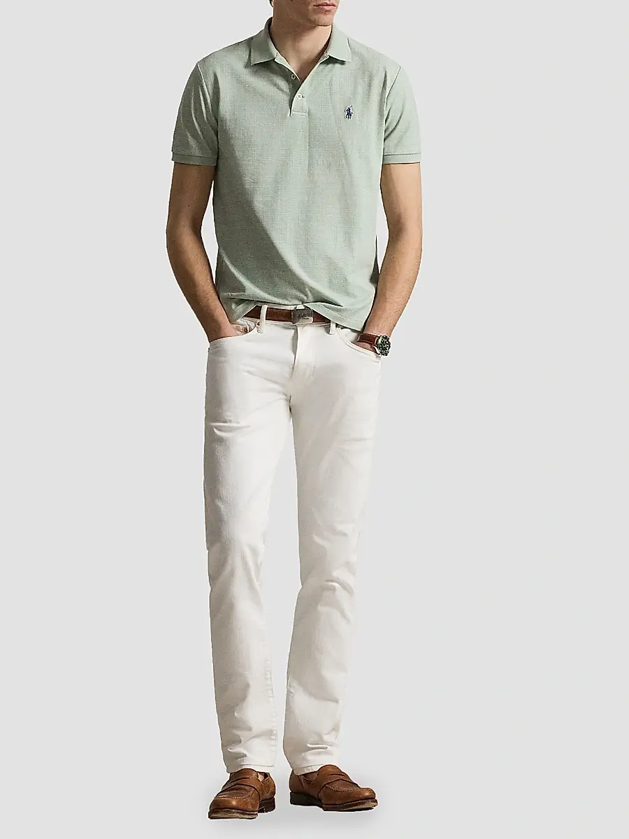 Polo Ralph Lauren Men's Custom-Slim-Fit Stretch Mesh Polo Shirt | Thumbnail 2