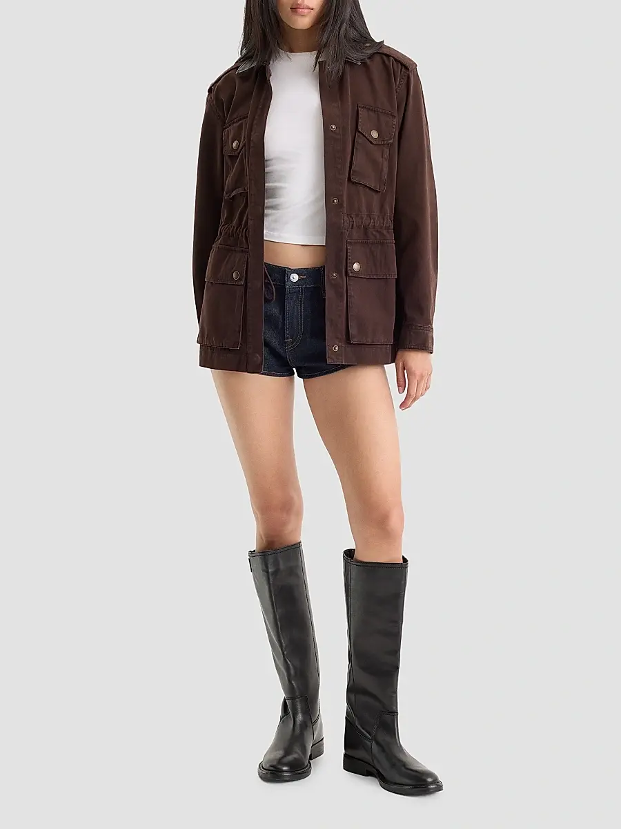 GOOD AMERICAN Women's Field Utility Cotton Jacket | Thumbnail 2 GOOD AMERICAN Women's Field Utility Cotton Jacket | Thumbnail 2