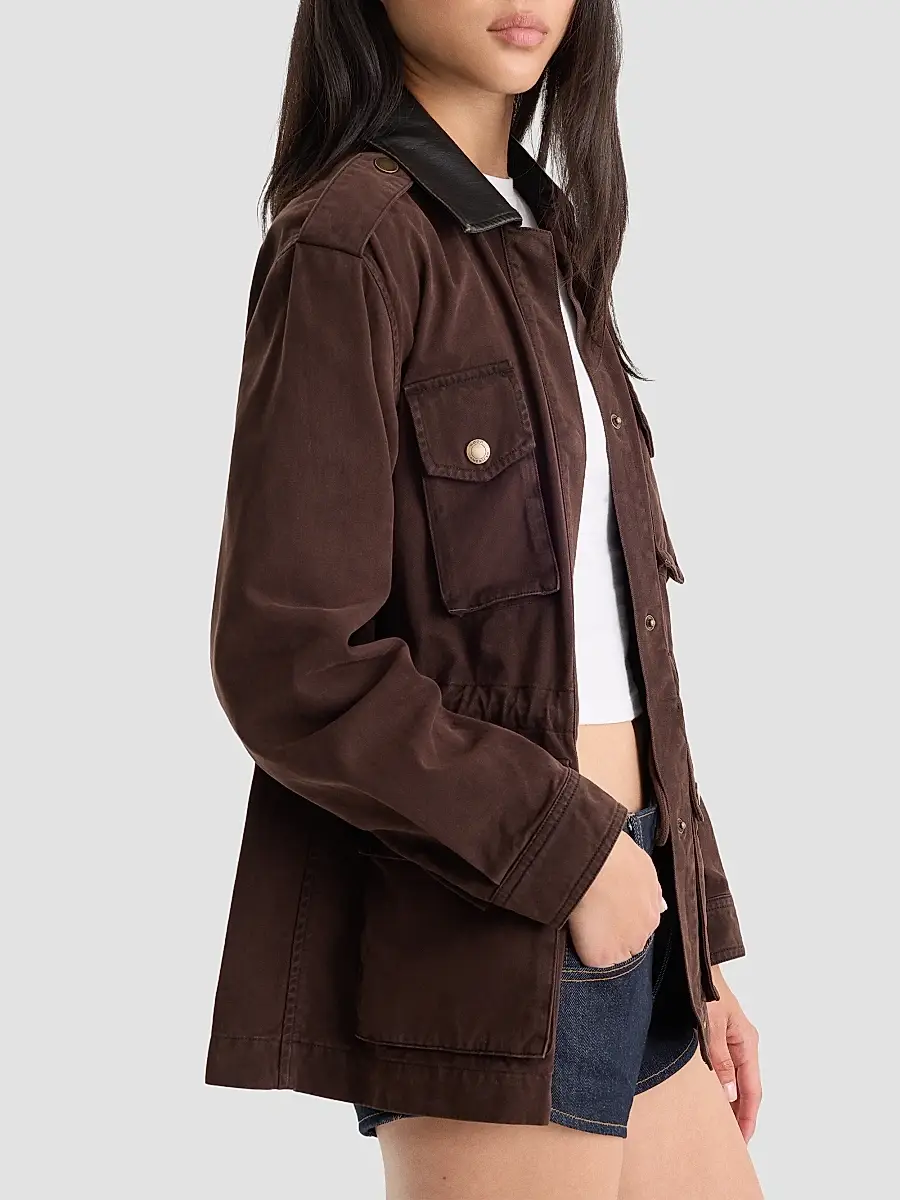 GOOD AMERICAN Women's Field Utility Cotton Jacket | Thumbnail 6 GOOD AMERICAN Women's Field Utility Cotton Jacket | Thumbnail 6