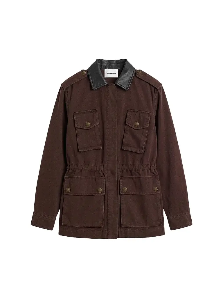 GOOD AMERICAN Women's Field Utility Cotton Jacket