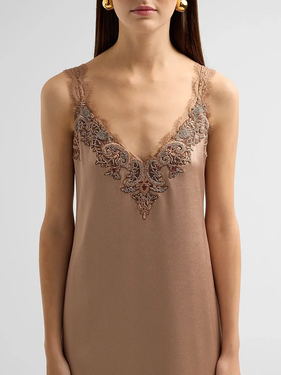 Kobi Halperin Women's Ciara Embroidered Lace-Trimmed Mini Slip Dress | Thumbnail 5