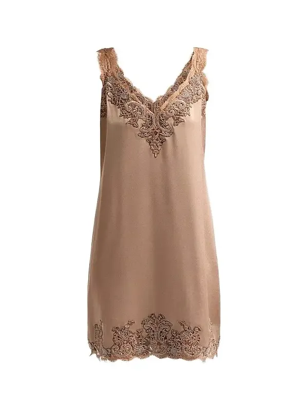 Women's Ciara Embroidered Lace-Trimmed Mini Slip Dress Women's Ciara Embroidered Lace-Trimmed Mini Slip Dress