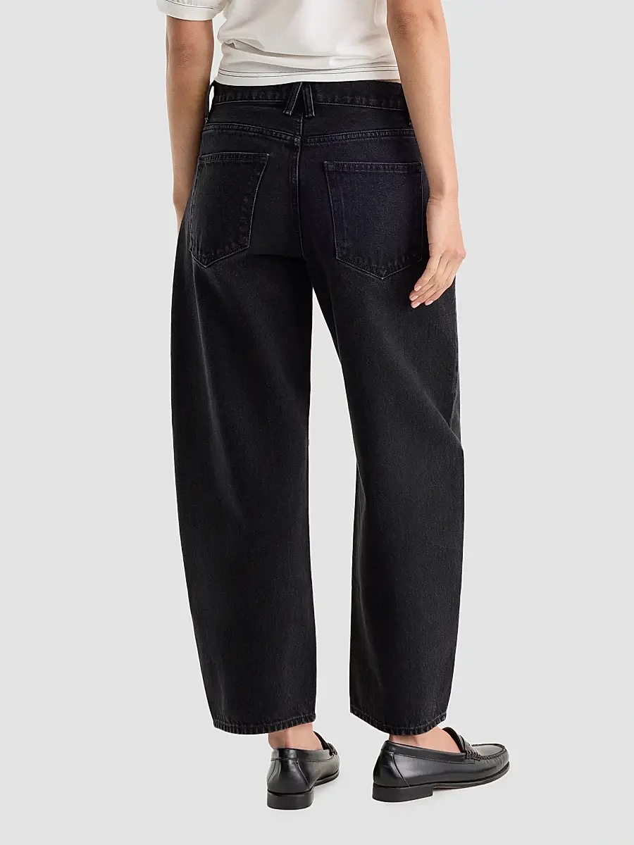 GOOD AMERICAN Women's Vintage Barrel-Leg Ankle Jeans | Thumbnail 3 GOOD AMERICAN Women's Vintage Barrel-Leg Ankle Jeans | Thumbnail 3