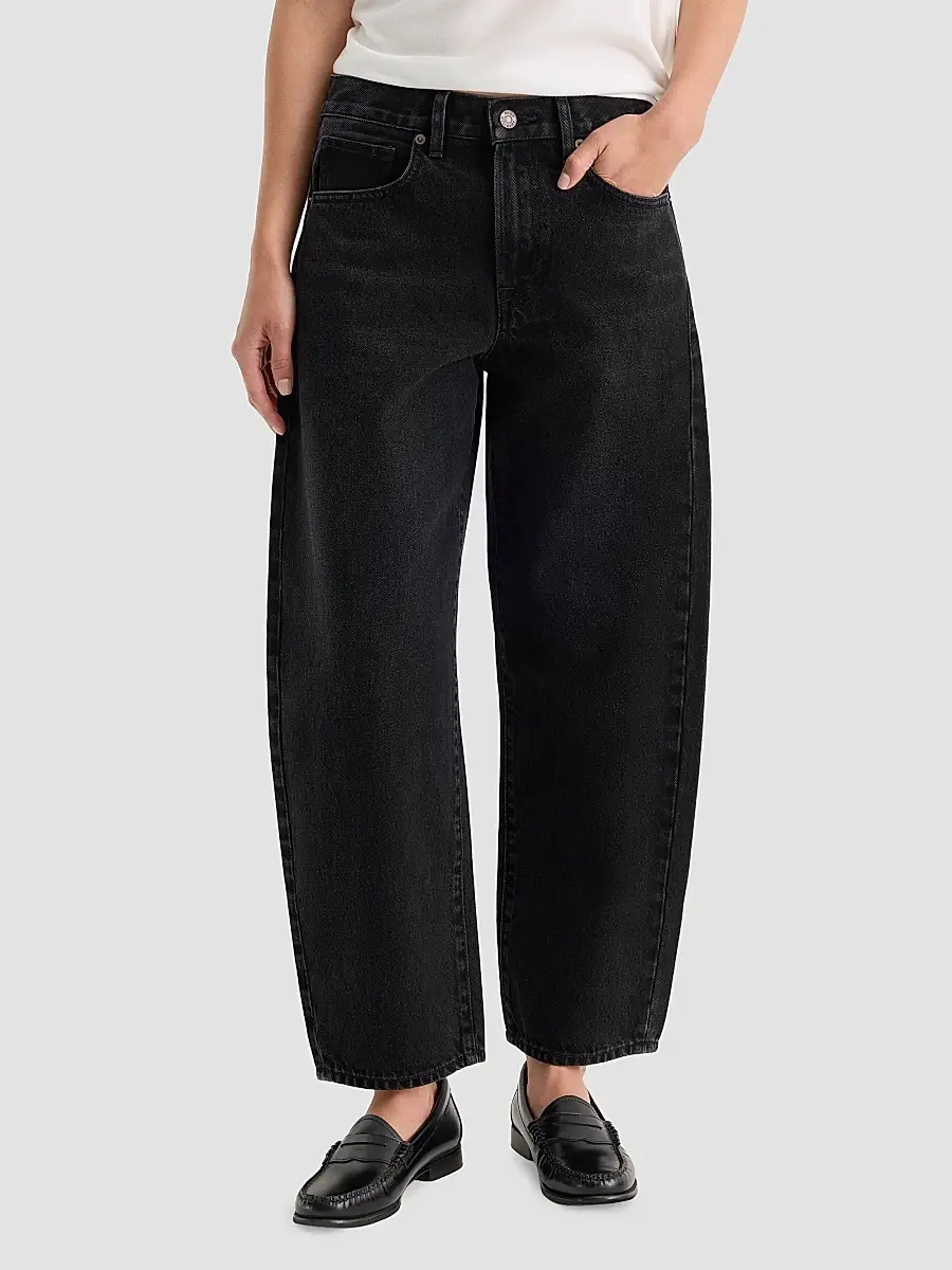 GOOD AMERICAN Women's Vintage Barrel-Leg Ankle Jeans | Thumbnail 4 GOOD AMERICAN Women's Vintage Barrel-Leg Ankle Jeans | Thumbnail 4