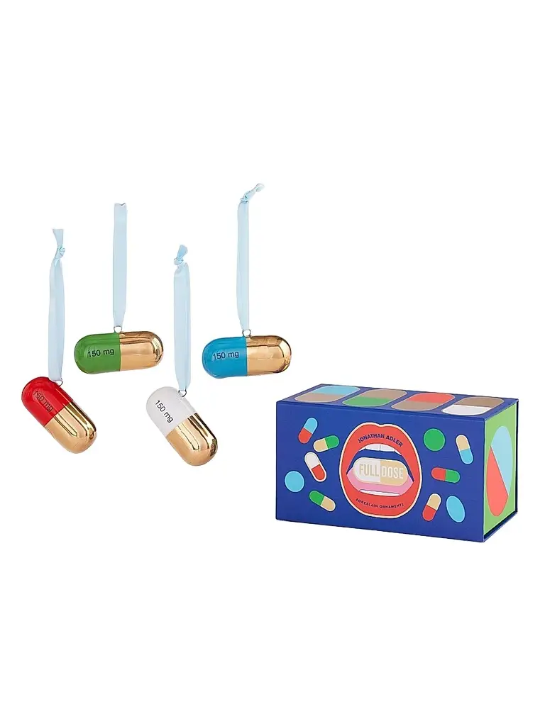 Jonathan Adler Full Dose 4-Piece Ornament Set