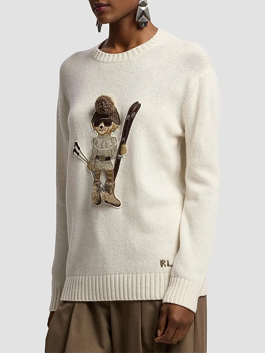 Ralph Lauren Collection Women's Ski Bear Cashmere Sweater | Thumbnail 4 Ralph Lauren Collection Women's Ski Bear Cashmere Sweater | Thumbnail 4