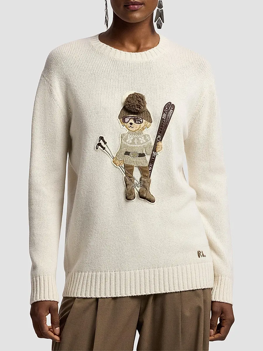 Ralph Lauren Collection Women's Ski Bear Cashmere Sweater | Thumbnail 5 Ralph Lauren Collection Women's Ski Bear Cashmere Sweater | Thumbnail 5