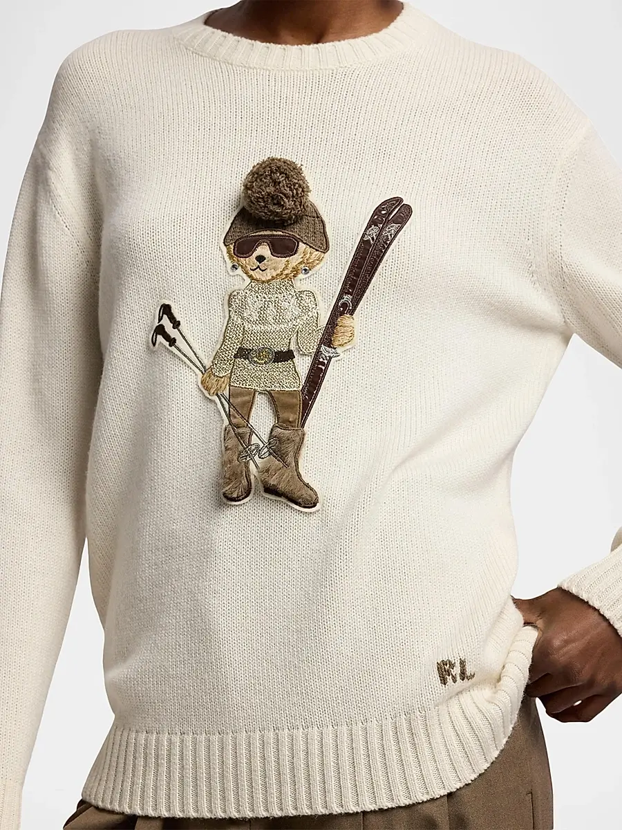 Ralph Lauren Collection Women's Ski Bear Cashmere Sweater | Thumbnail 6 Ralph Lauren Collection Women's Ski Bear Cashmere Sweater | Thumbnail 6