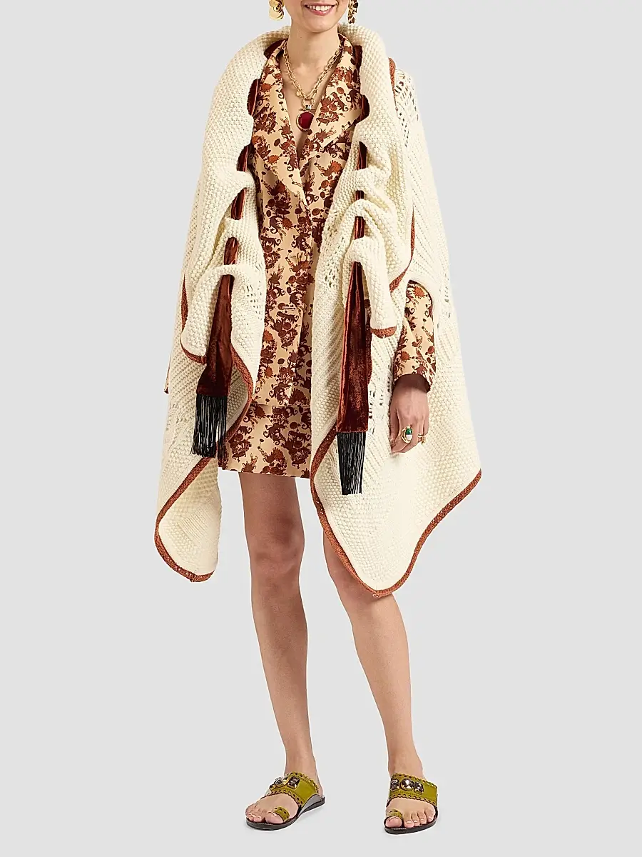 La DoubleJ Women's The Weaver Long Cape | Thumbnail 3 La DoubleJ Women's The Weaver Long Cape | Thumbnail 3