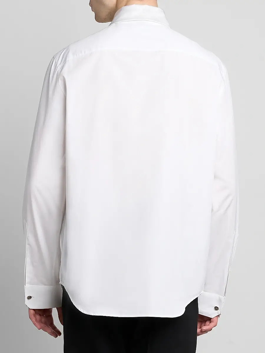 Versace Men's Textured-Bib Cotton Shirt | Thumbnail 3 Versace Men's Textured-Bib Cotton Shirt | Thumbnail 3