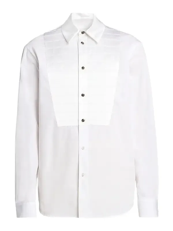 Men's Textured-Bib Cotton Shirt Men's Textured-Bib Cotton Shirt