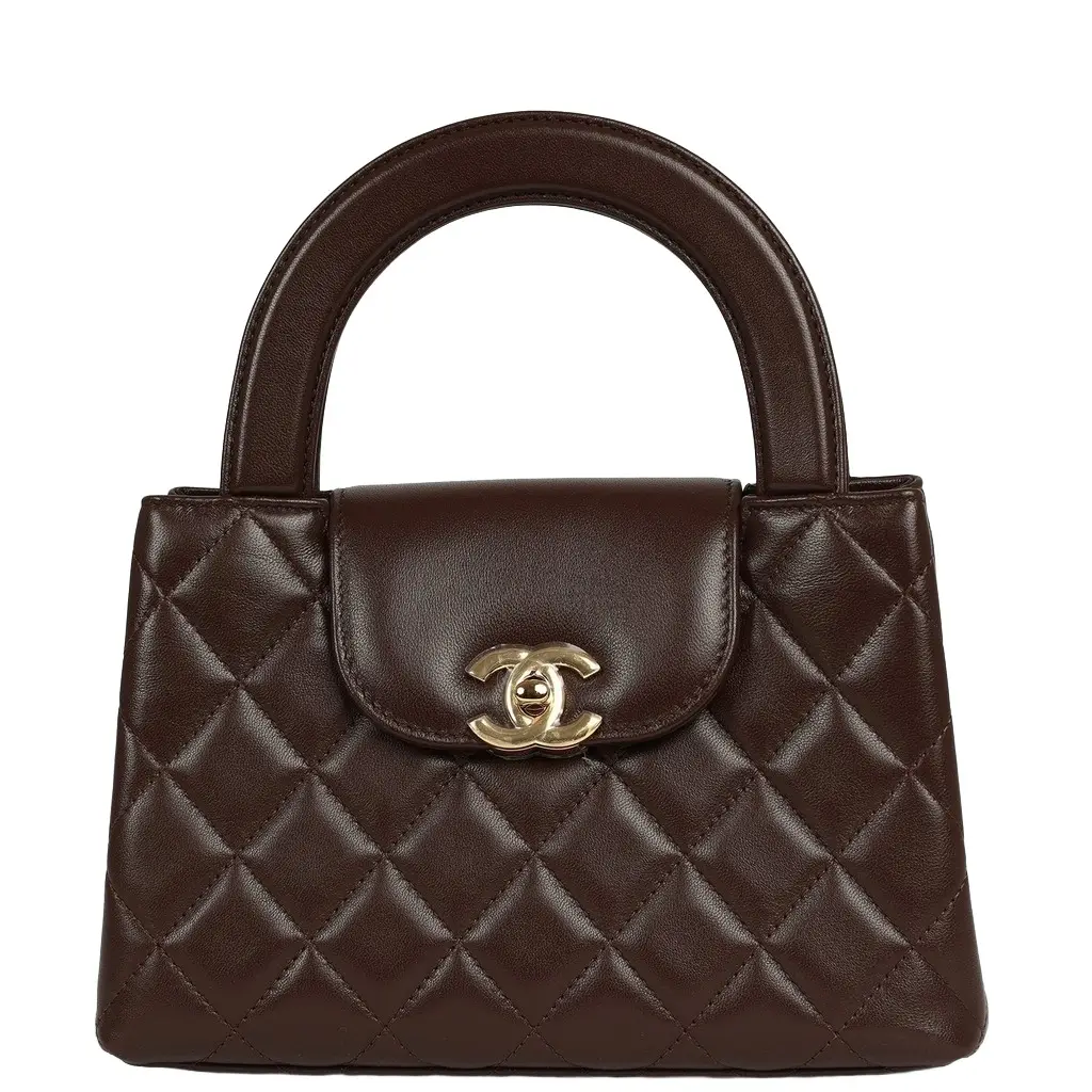 Chanel Chanel Small Kelly Shopper Dark Brown Lambskin Gold Hardware | Image 1 Chanel Chanel Small Kelly Shopper Dark Brown Lambskin Gold Hardware | Image 1