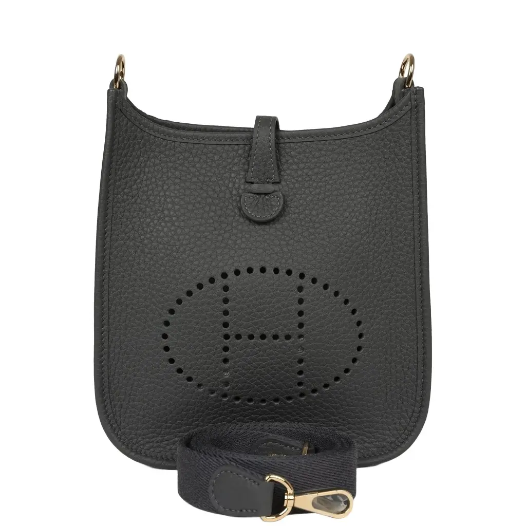 HERMÈS Hermes Evelyne TPM Gris Misty Clemence Permabrass Hardware | Image 1 HERMÈS Hermes Evelyne TPM Gris Misty Clemence Permabrass Hardware | Image 1