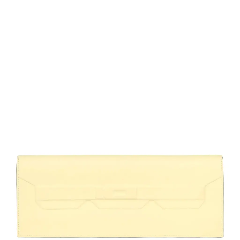 HERMÈS Hermes Shadow Birkin Clutch Jaune Milton Swift