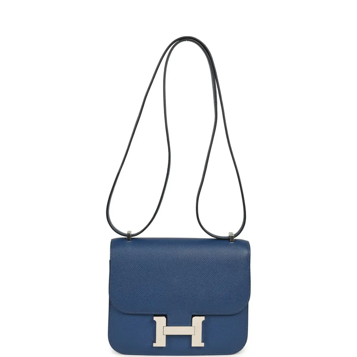 HERMÈS Pre-owned Hermes Constance 18 Bleu Tie Epsom Palladium Hardware | Thumbnail 7 HERMÈS Pre-owned Hermes Constance 18 Bleu Tie Epsom Palladium Hardware | Thumbnail 7