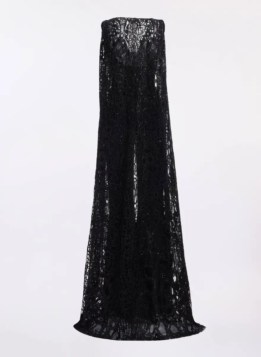 Elie Saab Sequin Embroidered Tulle & Cady Jumpsuit | Thumbnail 5
