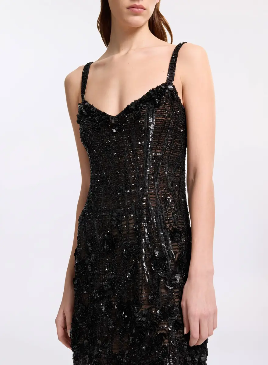 Elie Saab Bead Embroidered Short Dress | Thumbnail 4 Elie Saab Bead Embroidered Short Dress | Thumbnail 4