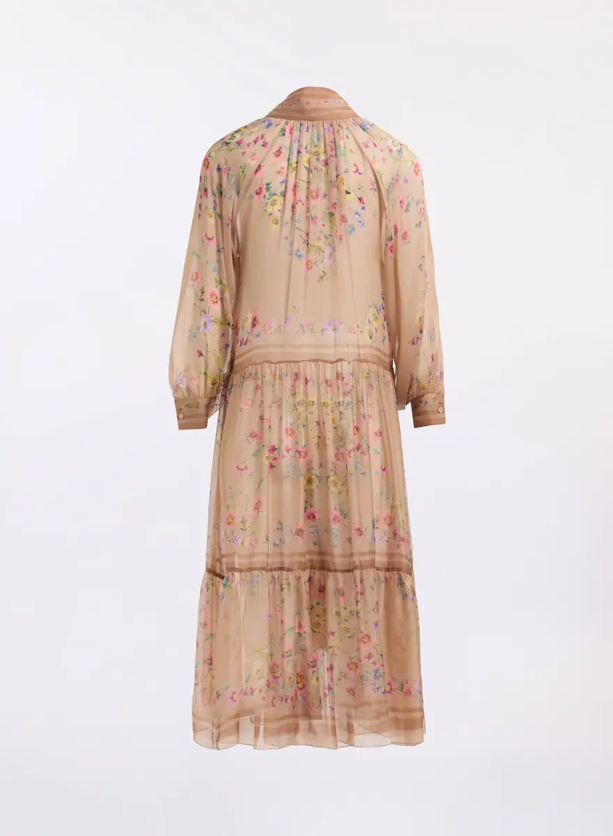 Elie Saab Printed Chiffon Midi Dress | Thumbnail 5 Elie Saab Printed Chiffon Midi Dress | Thumbnail 5