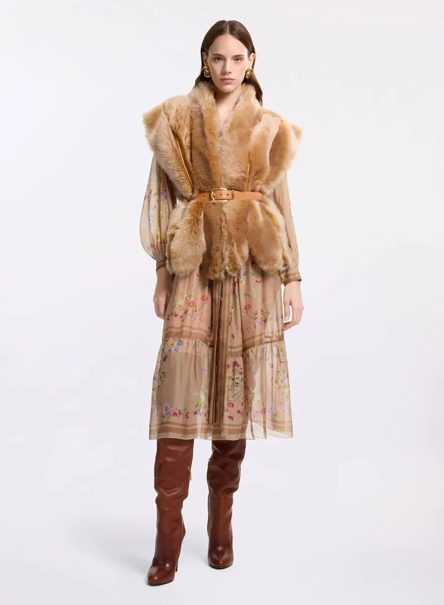 Elie Saab Printed Chiffon Midi Dress | Thumbnail 6 Elie Saab Printed Chiffon Midi Dress | Thumbnail 6