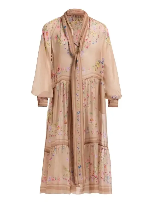 Printed Chiffon Midi Dress Printed Chiffon Midi Dress