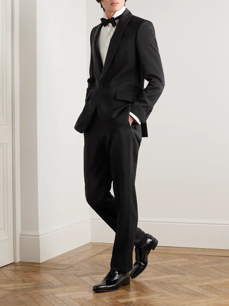Favourbrook Hampton Slim-Fit Grosgrain-Trimmed Wool-Twill Tuxedo Trousers - Men | Thumbnail 2