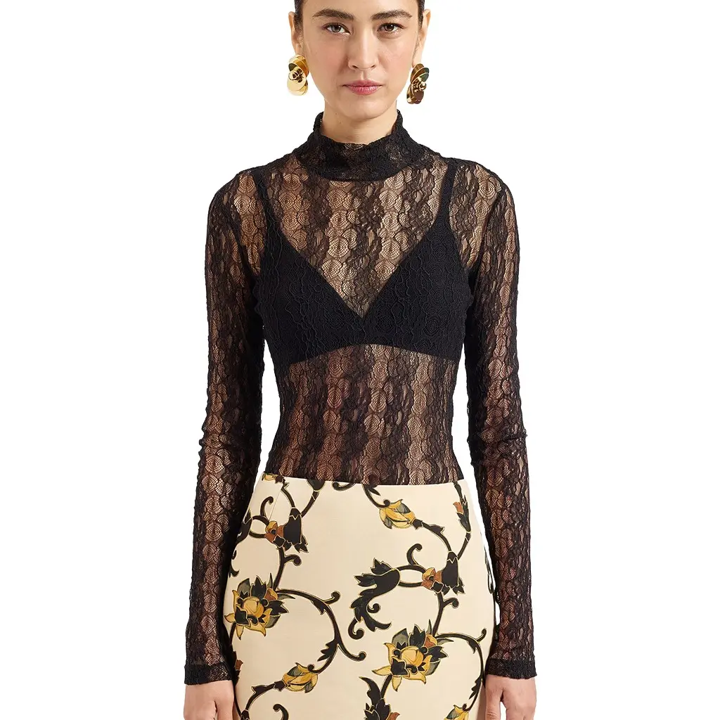 La Double J Lacey Turtleneck