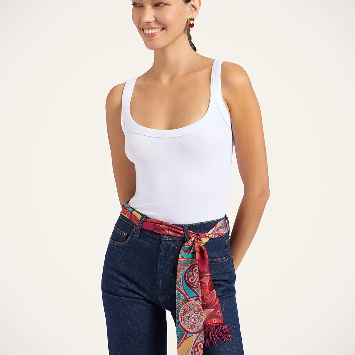 La Double J Skinny Scarf | Thumbnail 2 La Double J Skinny Scarf | Thumbnail 2