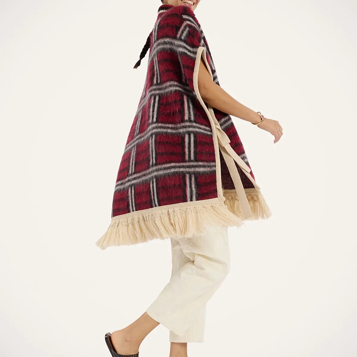 La Double J Check Poncho | Thumbnail 5 La Double J Check Poncho | Thumbnail 5