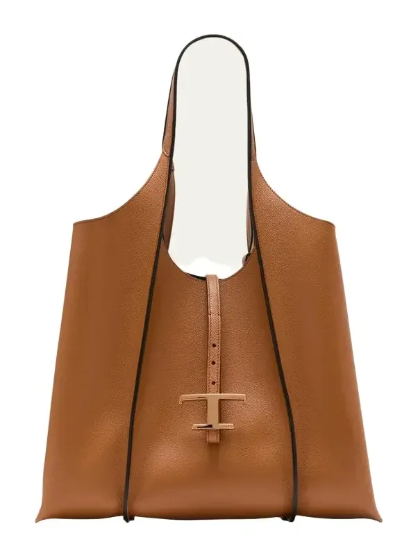Medium Leather T Timeless Tote Shopping Bag Medium Leather T Timeless Tote Shopping Bag