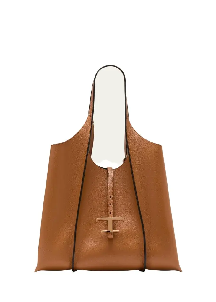 Tod's Medium Leather T Timeless Tote Shopping Bag