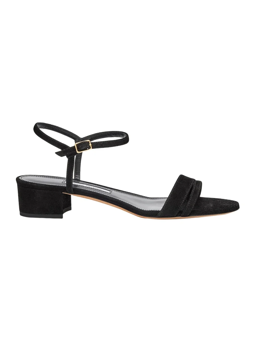 Simple Metallic Ankle-Strap Sandals Simple Metallic Ankle-Strap Sandals
