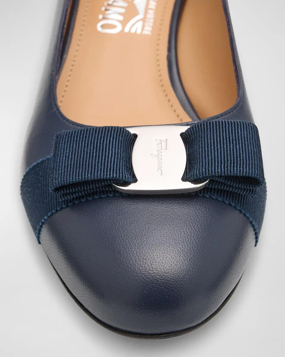 Ferragamo Vara Leather Bow Low Pumps | Thumbnail 6 Ferragamo Vara Leather Bow Low Pumps | Thumbnail 6