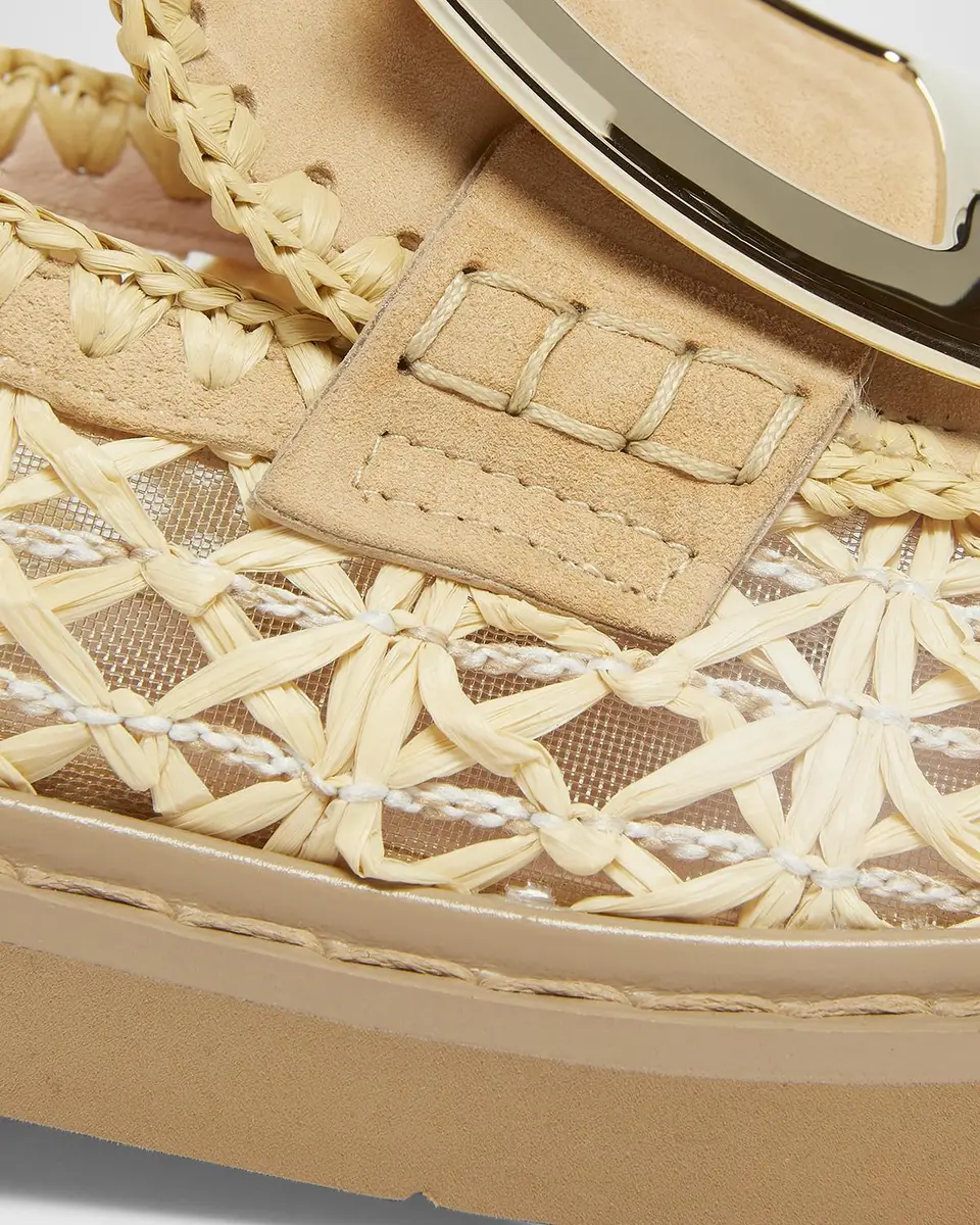 Roger Vivier Viv Rangers Braided Raffia Loafers | Thumbnail 3 Roger Vivier Viv Rangers Braided Raffia Loafers | Thumbnail 3