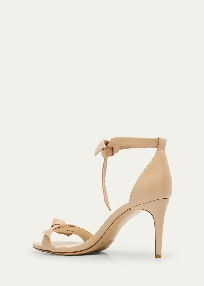 Alexandre Birman Clarita Leather Bow Ankle-Strap Sandals | Thumbnail 4