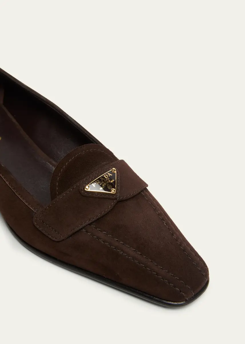 Prada Suede Pointed-Toe Loafers | Thumbnail 3 Prada Suede Pointed-Toe Loafers | Thumbnail 3