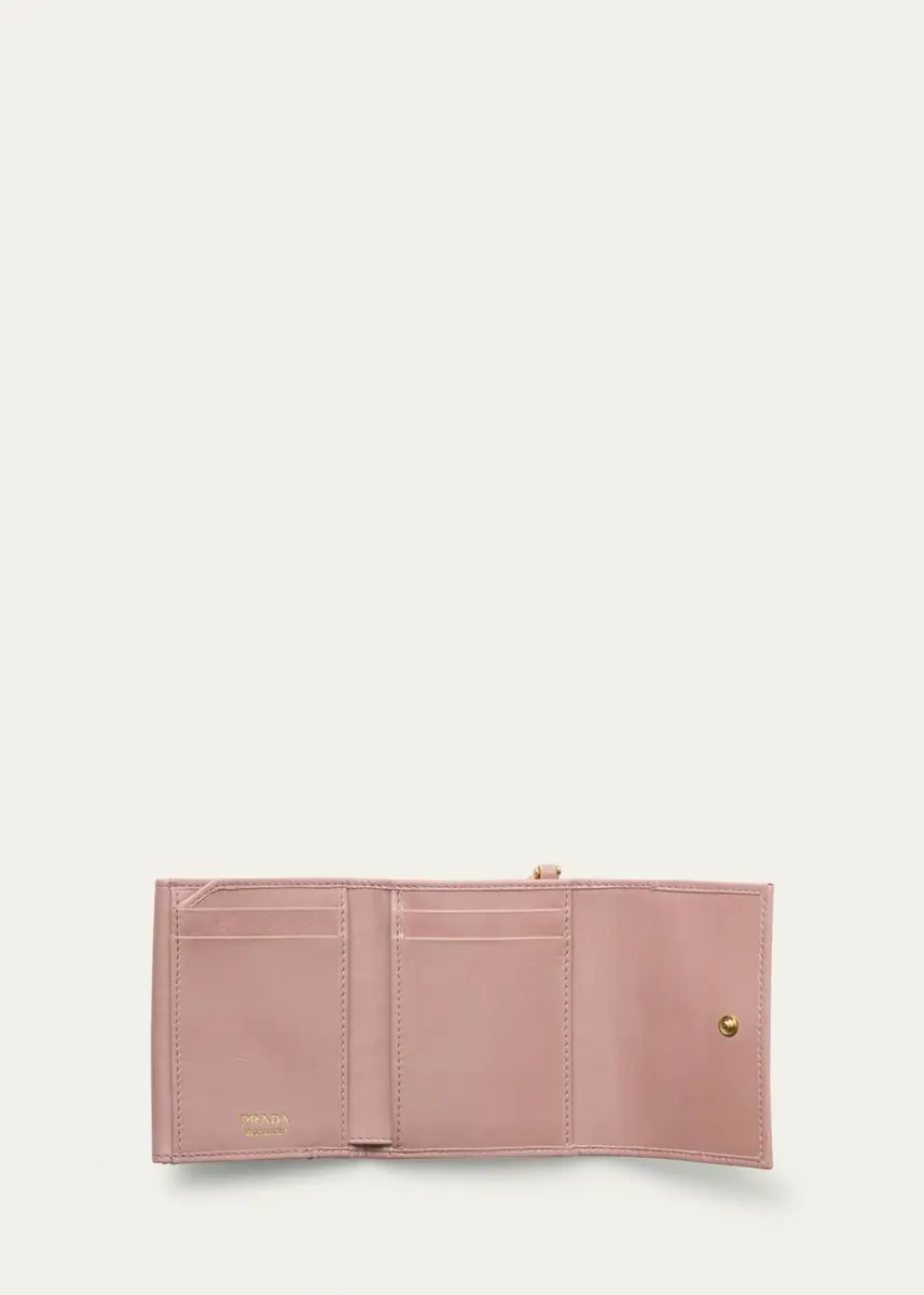 Prada Soft Lux Trifold Leather Wallet | Thumbnail 2 Prada Soft Lux Trifold Leather Wallet | Thumbnail 2