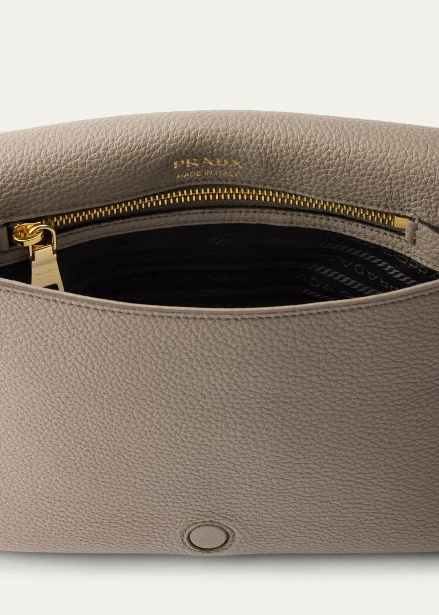 Prada Daino Flap Soft Leather Crossbody Bag | Thumbnail 5 Prada Daino Flap Soft Leather Crossbody Bag | Thumbnail 5