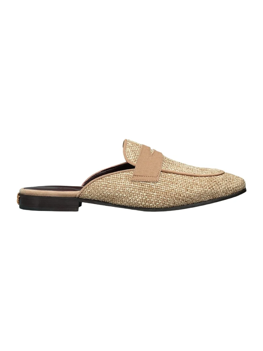 Bougeotte Raffia Loafer Mules