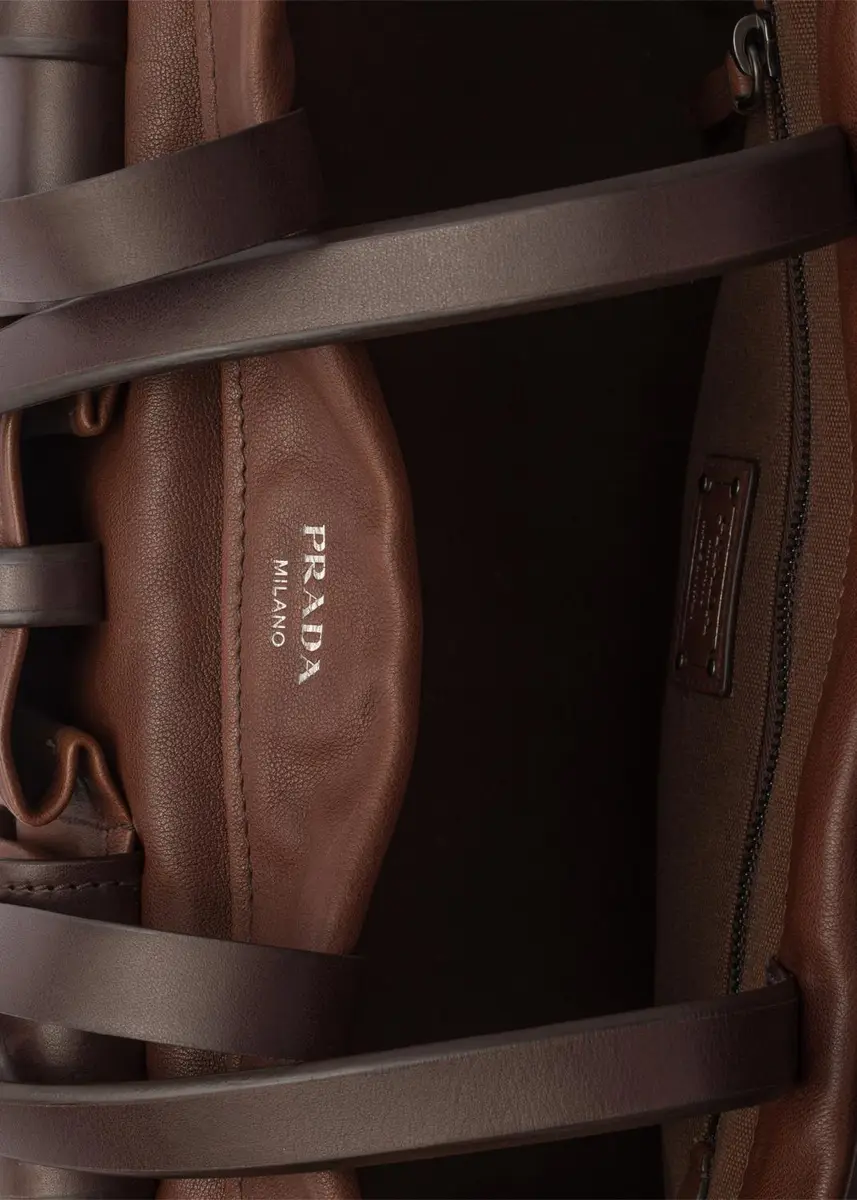Prada Route Large Leather Tote Bag | Thumbnail 3 Prada Route Large Leather Tote Bag | Thumbnail 3