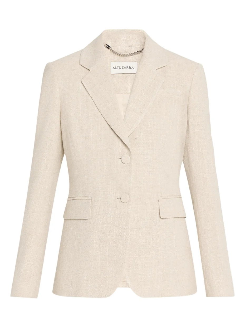 Altuzarra Fenice Slim Linen-Cotton Blazer
