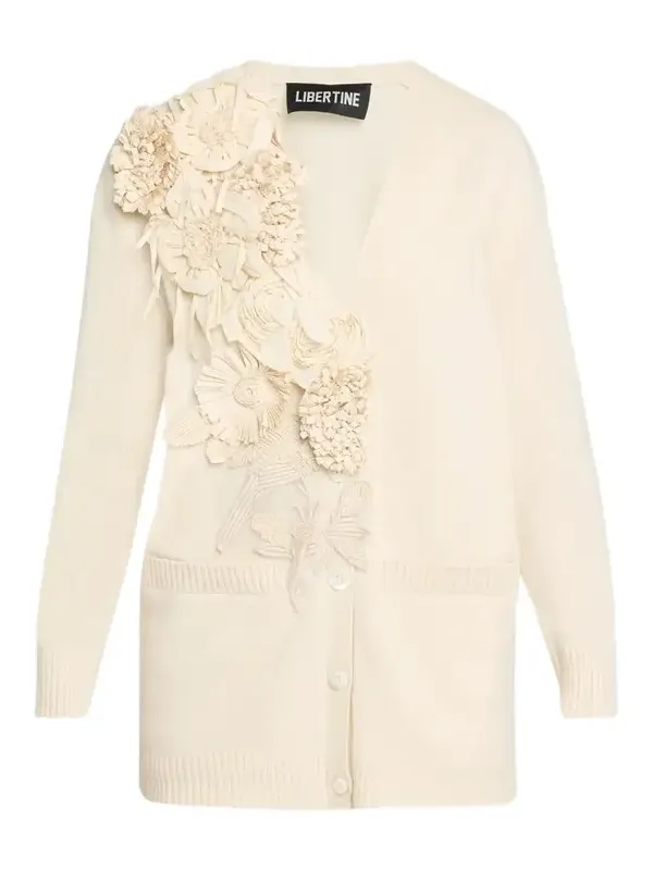 Fabric Flowers Oversized Cardigan Fabric Flowers Oversized Cardigan