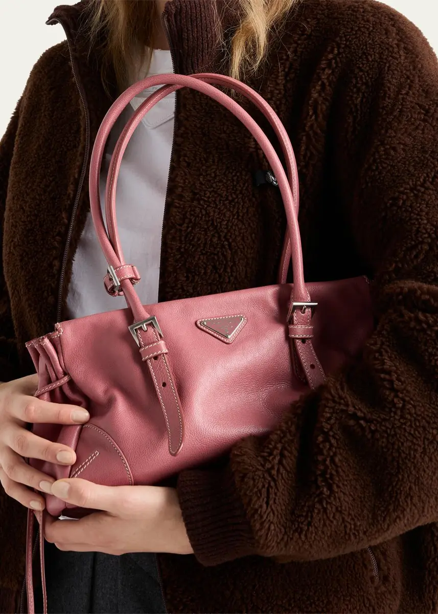 Prada Bonnie Medium Antiqued Leather Tote Bag | Thumbnail 2 Prada Bonnie Medium Antiqued Leather Tote Bag | Thumbnail 2