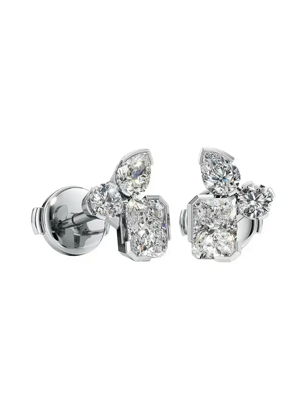 Unsaid Meta Lab-Grown Diamond Cluster Stud Earrings